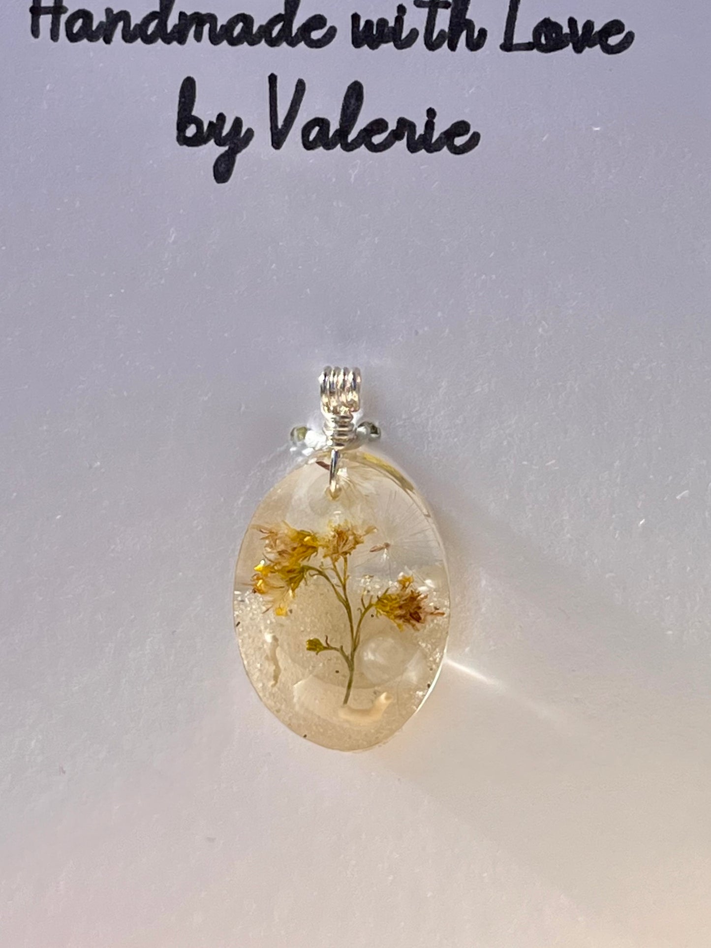 Clearwater Beach Resin Pendant Necklace