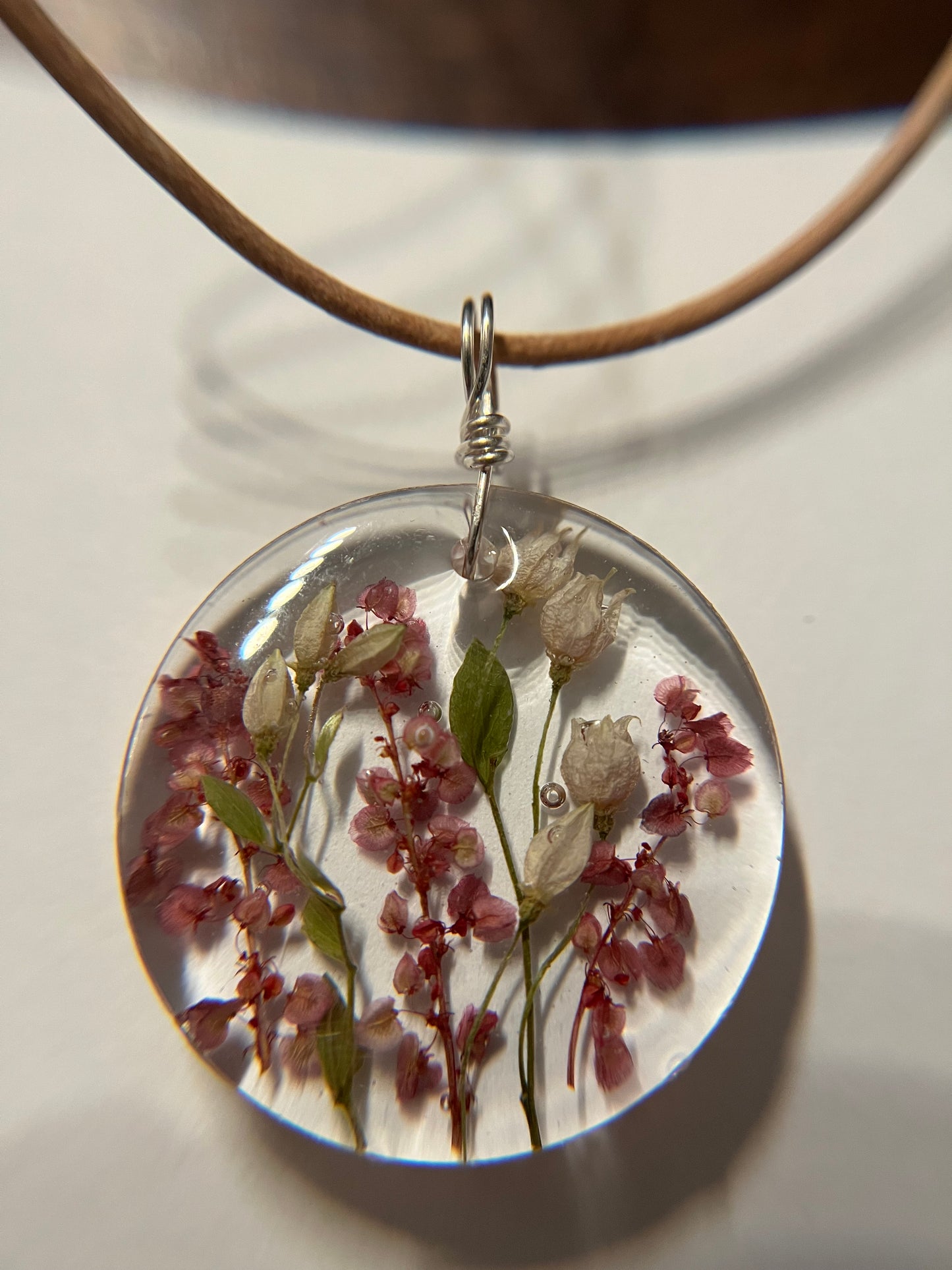 Gulf Coast Wild Flowers Pendant Necklace Dried Floral Bouquet Natural Organic Materials Handmade Jewelry