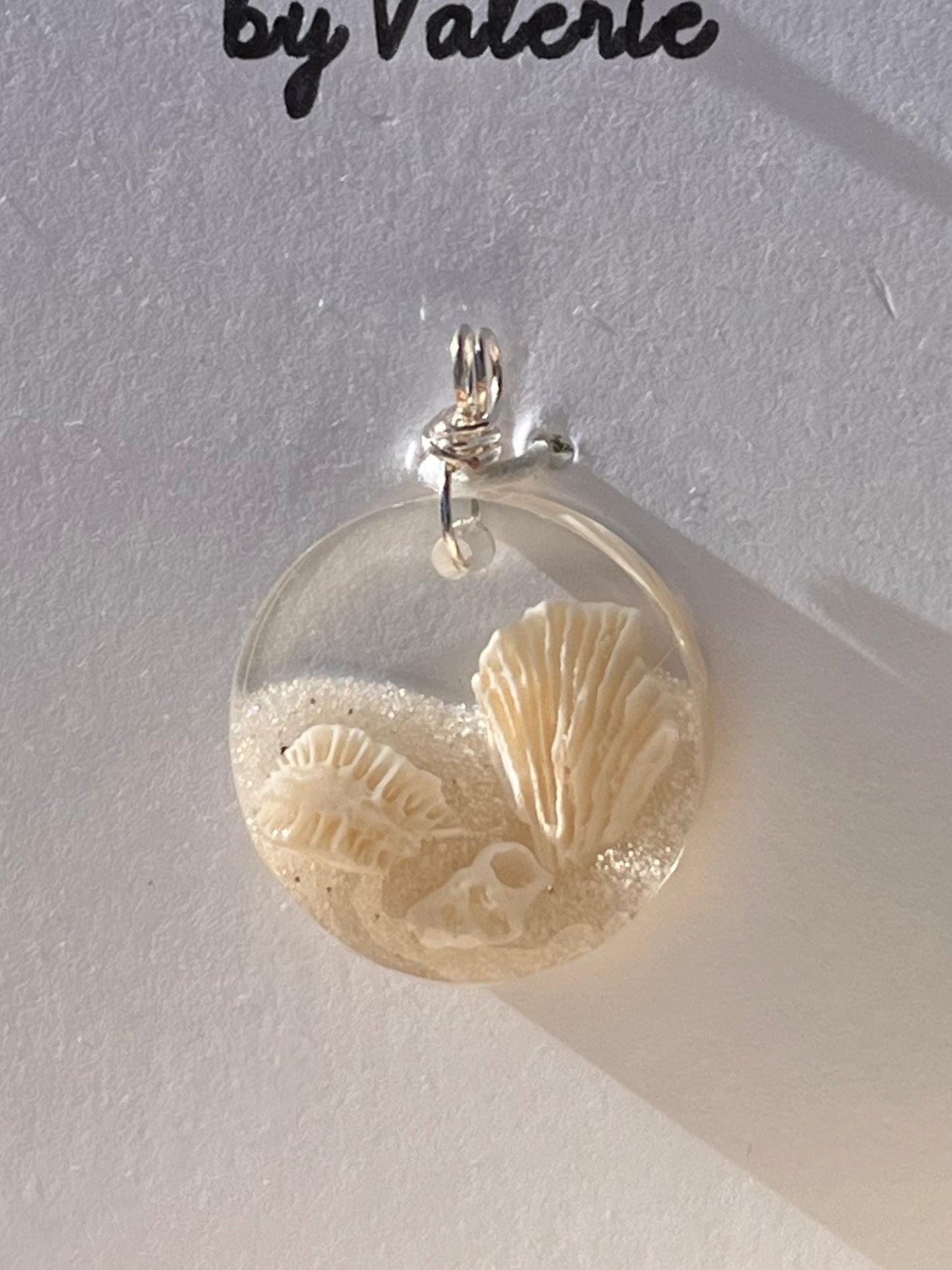 Clearwater Beach Resin Pendant Necklace