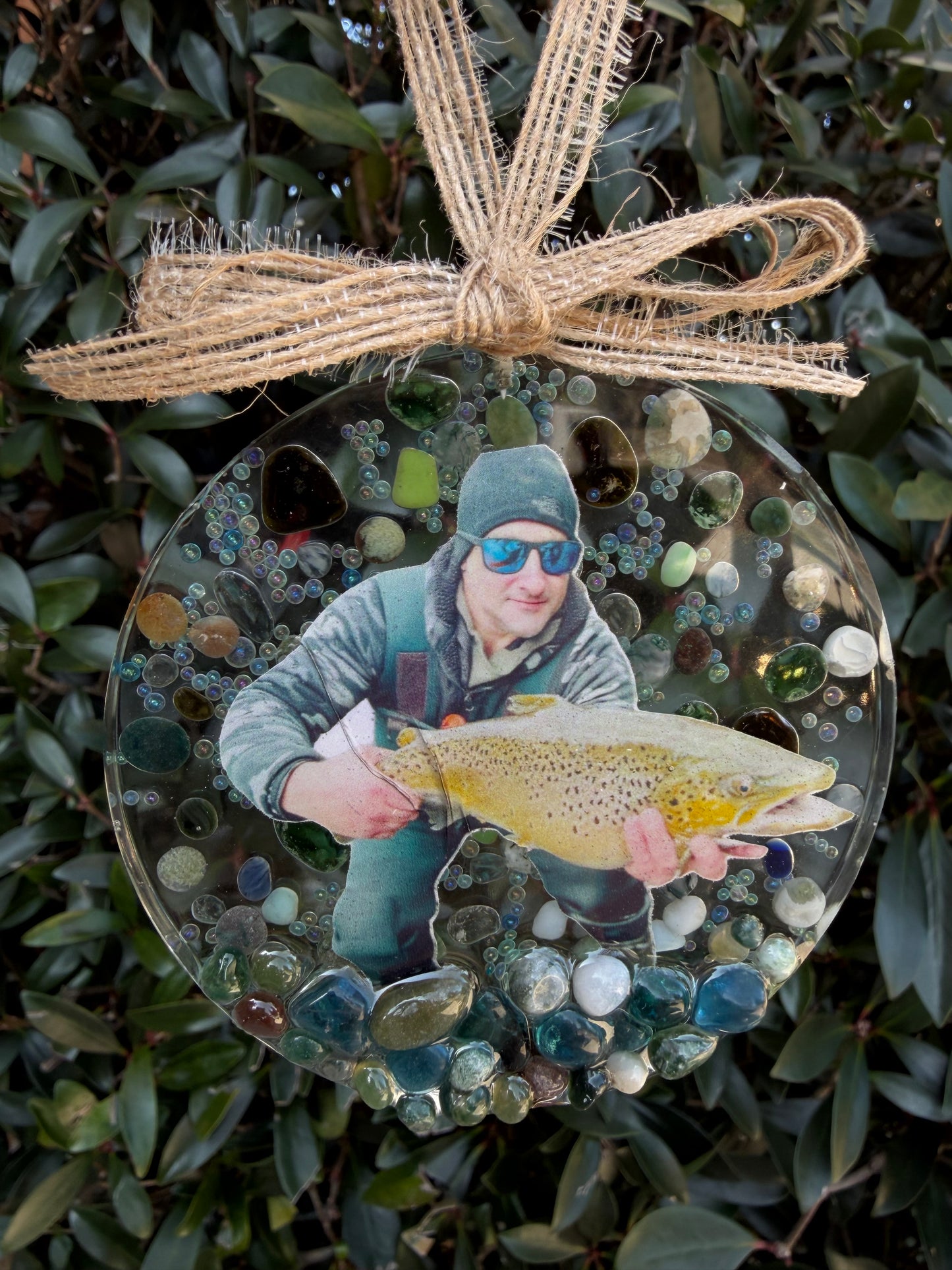 Personalized Fisherman Resin Ornament