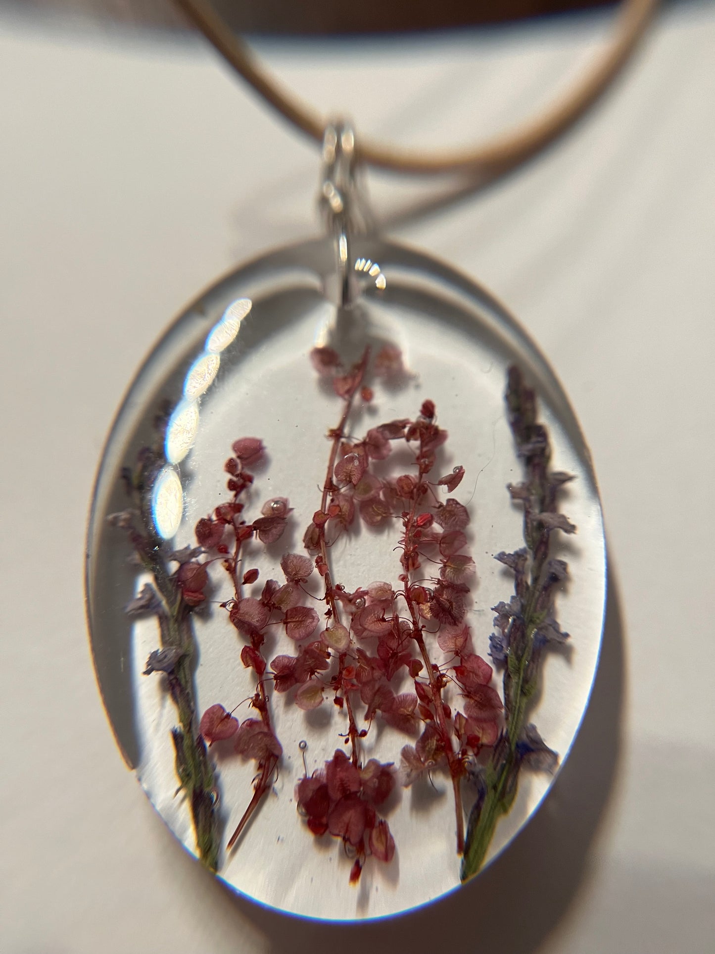 Gulf Coast Wild Flowers Pendant Necklace Dried Floral Bouquet Natural Organic Materials Handmade Jewelry