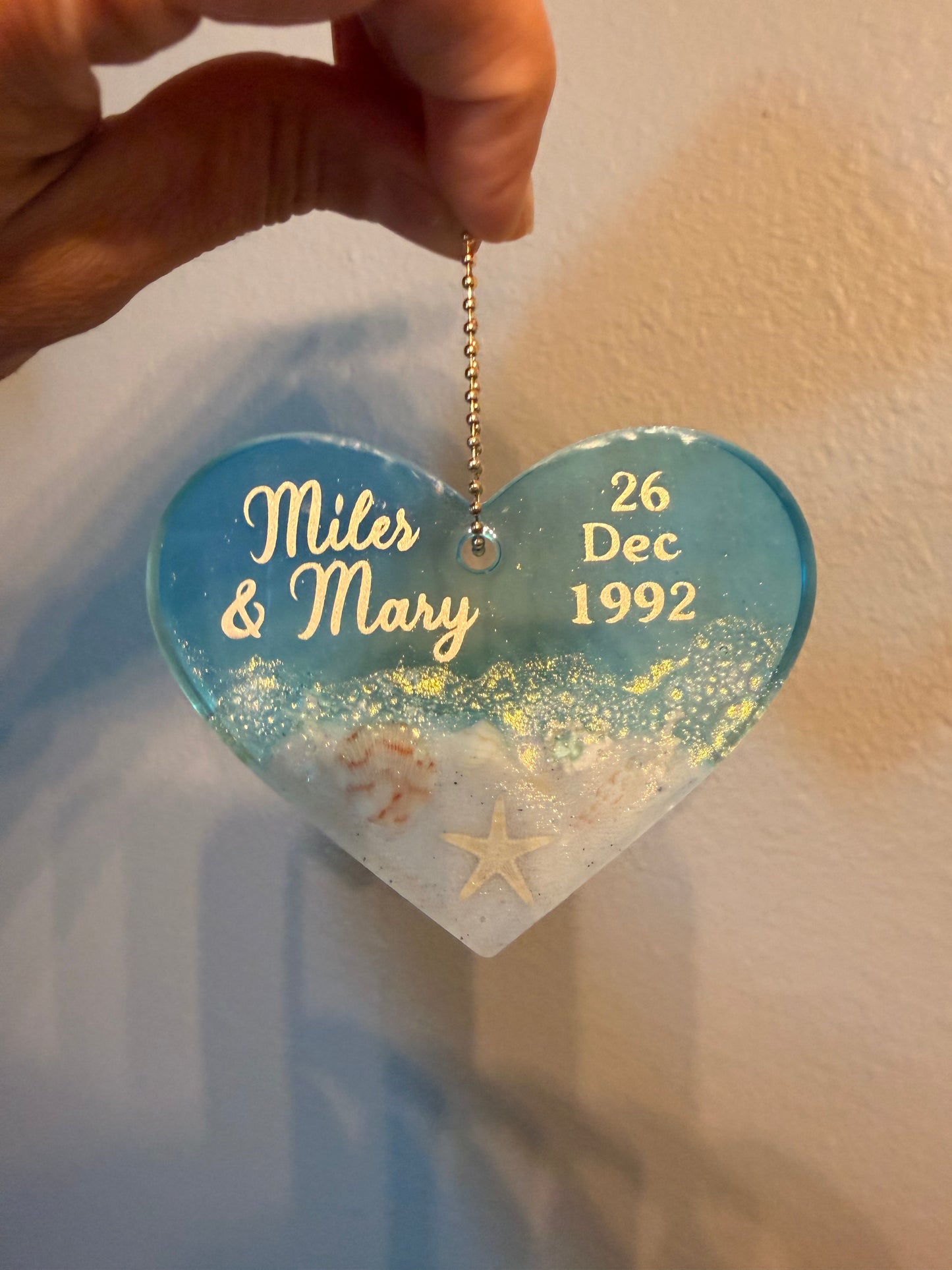 Custom Order Personalized Heart Keepsake