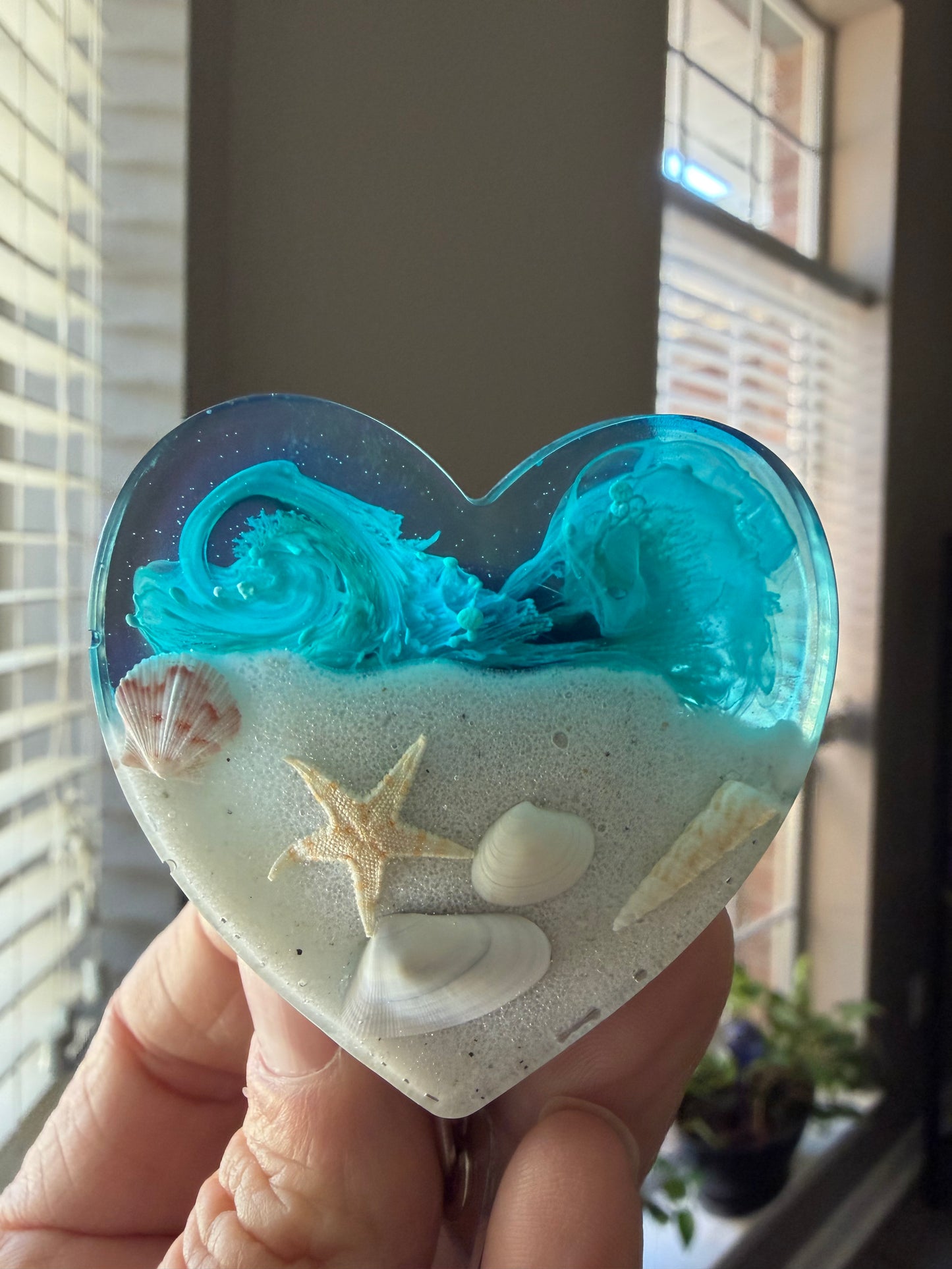 Heart-shaped Beach Scene Badge Reel