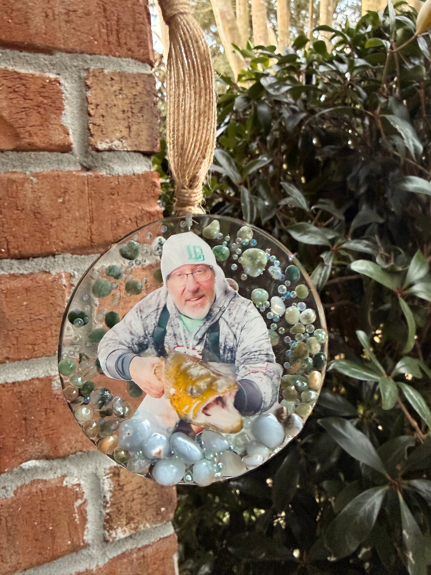 Personalized Fisherman Resin Ornament