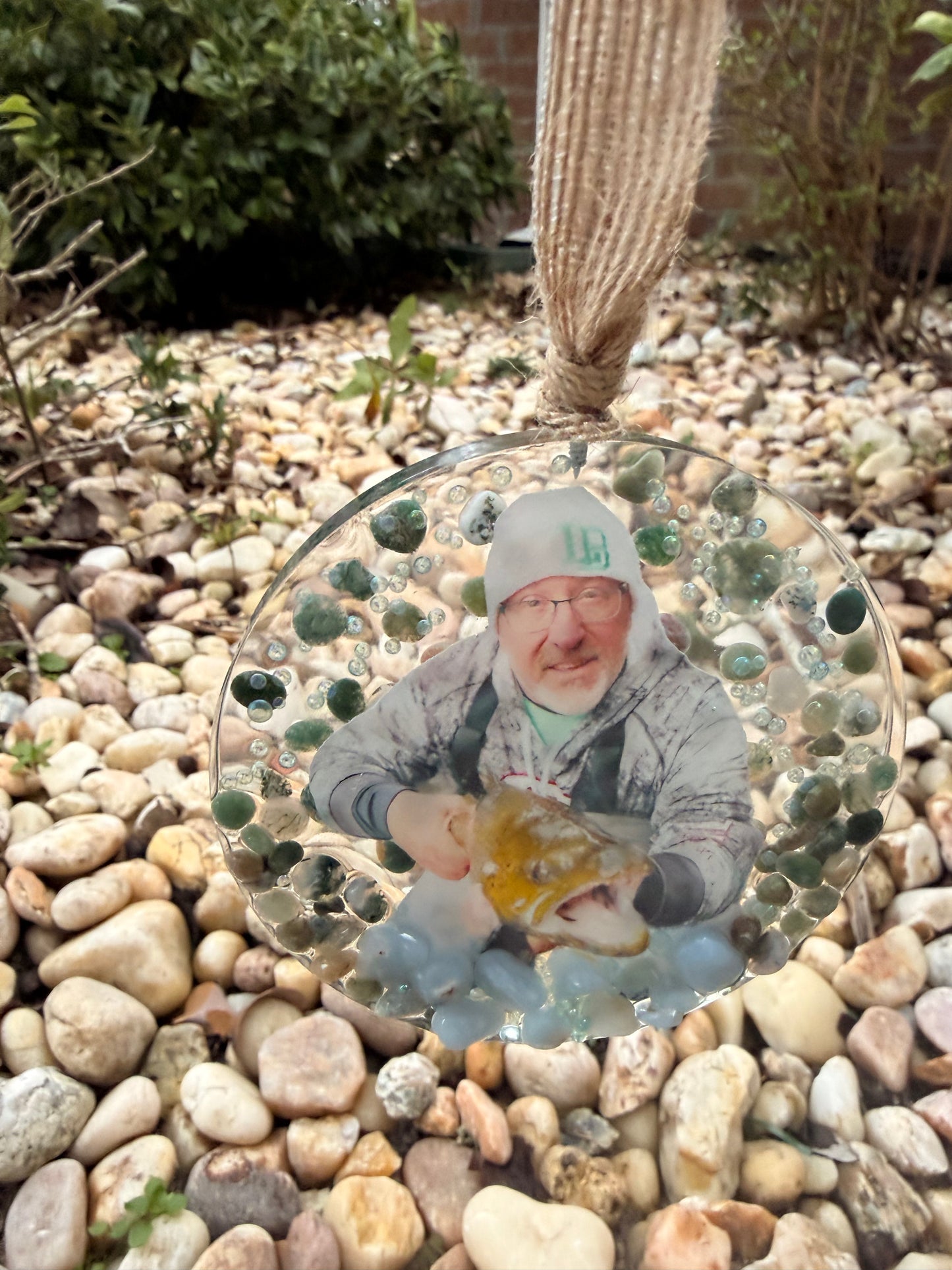 Personalized Fisherman Resin Ornament