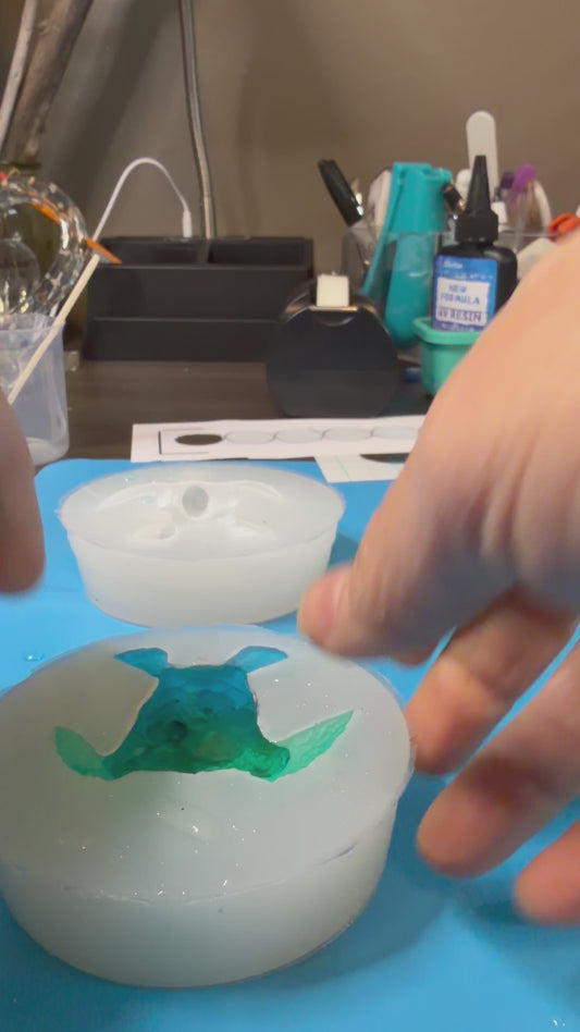 Handmade Resin Sea Turtle with Seashells and Starfish